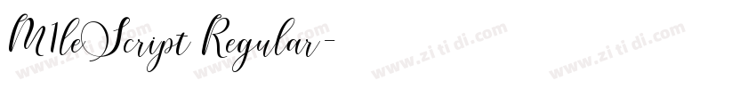 M1leScript Regular字体转换